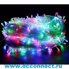 Гирлянда светодиодная нить, цвет RGB, 6 м, кабель прозрачный, 140 LED