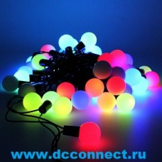 Гирлянда светодиодная шарики, цвет RGB, 6 м