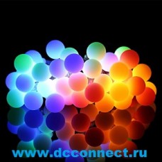 Гирлянда светодиодная шарики, цвет RGB, 8 м, уличная