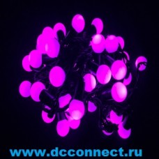 Гирлянда светодиодная шарики, цвет розовый, 5 м, 20 LED