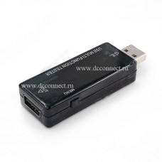 USB Тестер тока, напряжения и емкости, 1*USB, с таймером, KWS-MX16 для мобильных зарядных устройств